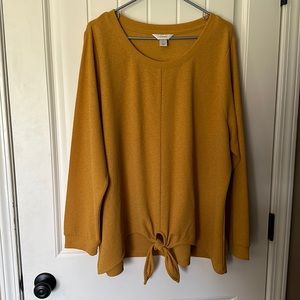 Ladies mustard blouse CJ Banks 2X